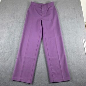 Vintage Levis Sta-Prest Purple High Waisted Wide Leg Trousers Size 14 Womens
